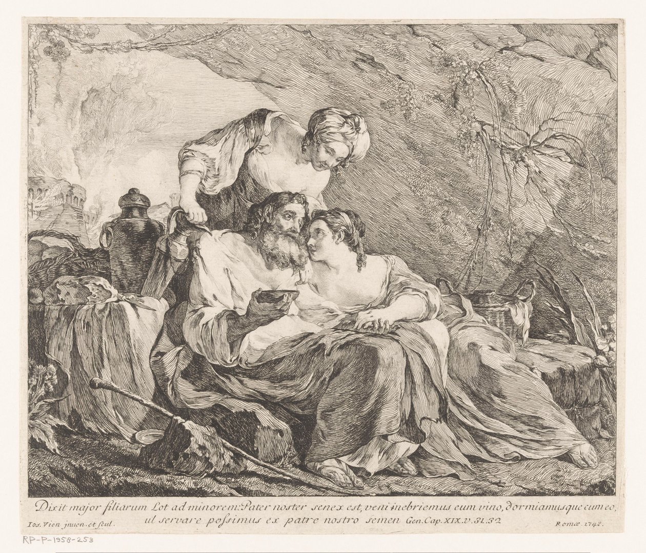 Loth et ses filles - Joseph Marie Vien (I)