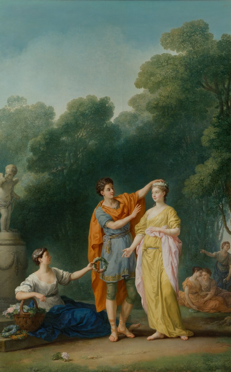 Un amant couronnant sa maîtresse, 1733 - Joseph Marie Vien