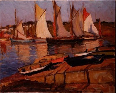Yachts au bord - Joseph Milner Kite