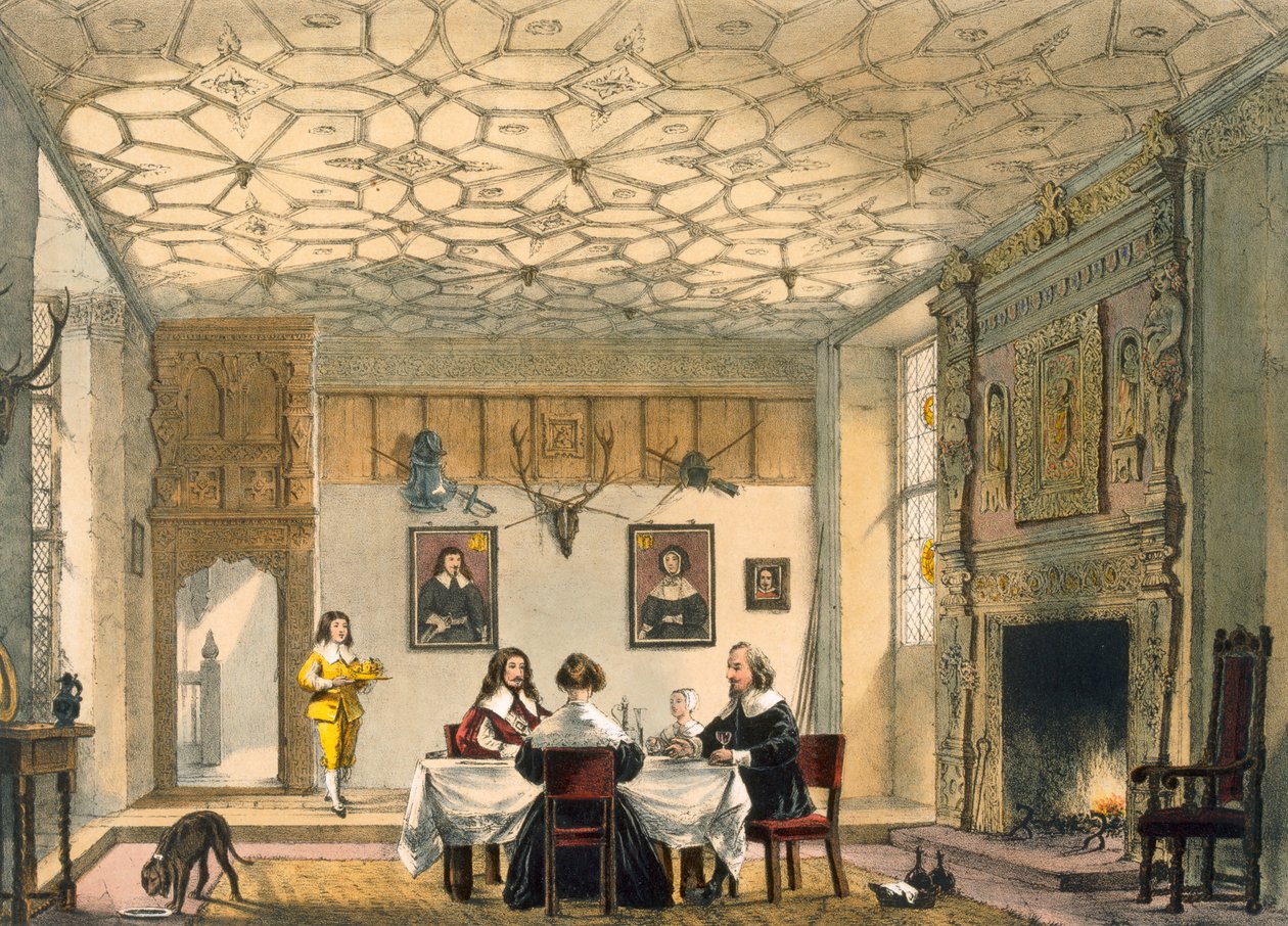 Souper familial médiéval, Wakehurst Place, Surrey, vers 1600 - Joseph Nash