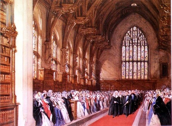 Vue de Westminster Hall (intérieur) - Joseph Nash
