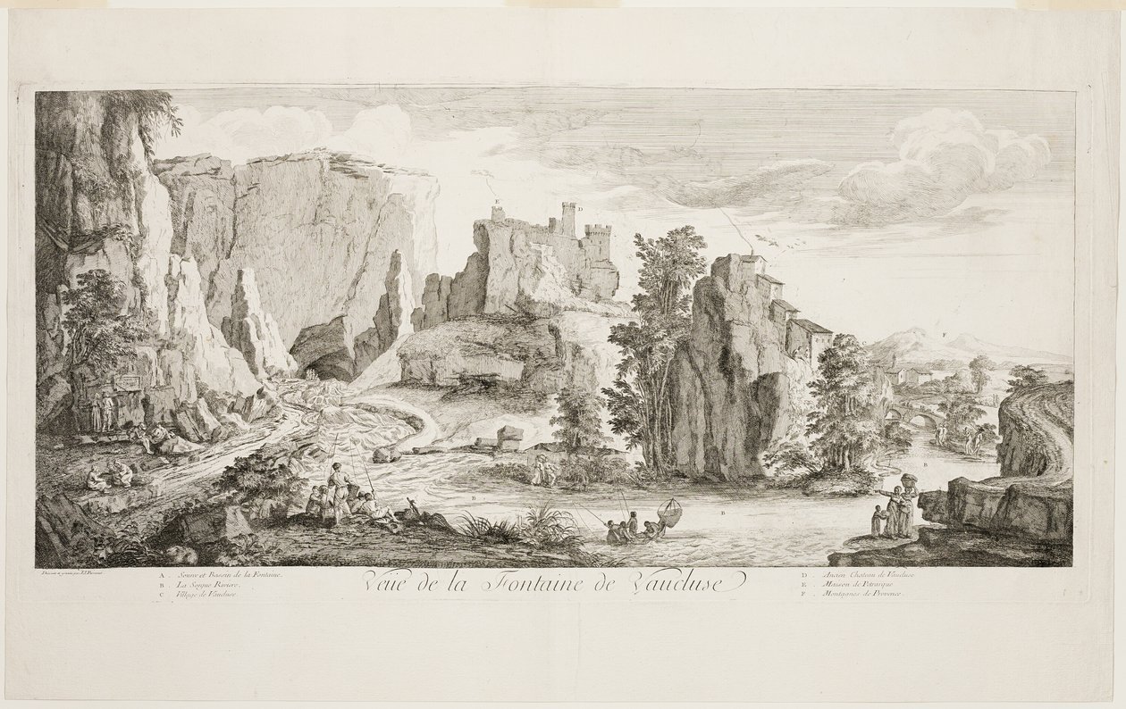 Veue de la Fontaine de Vaucluse - Joseph Parrocel