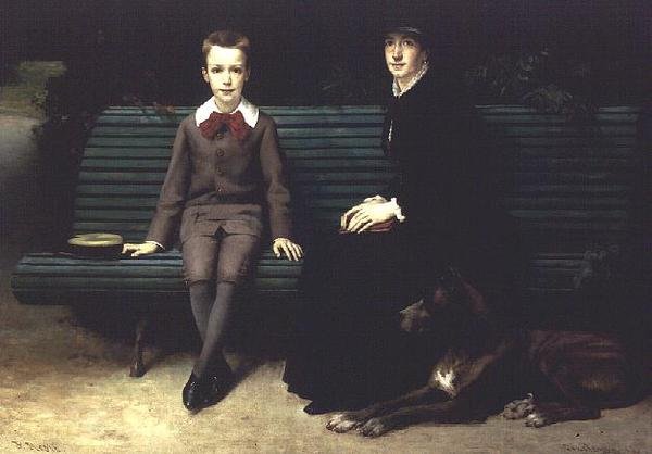 Mme Memssiere et son fils - Joseph Paul Mesle