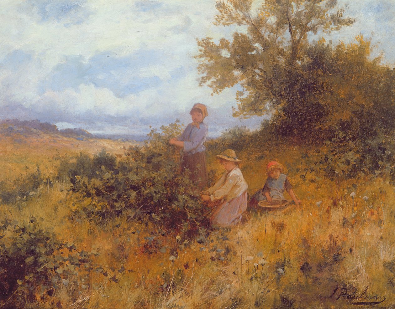 Cueillette de mûres - Joseph Paulman