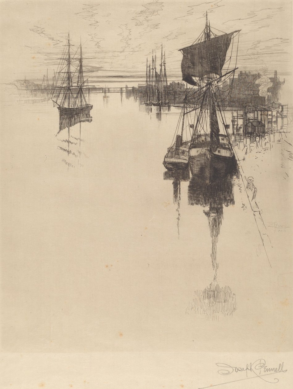 Sous le pont Chestnut St., Philadelphie, 1884 - Joseph Pennell