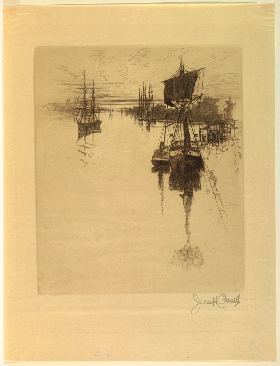 Sous le pont de Chestnut Street - Joseph Pennell