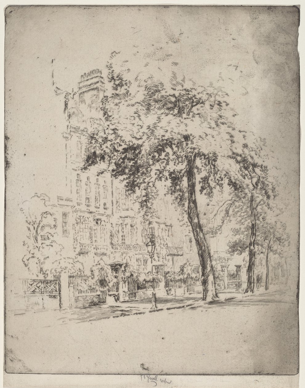 Grand arbre, Cheyne Walk - Joseph Pennell