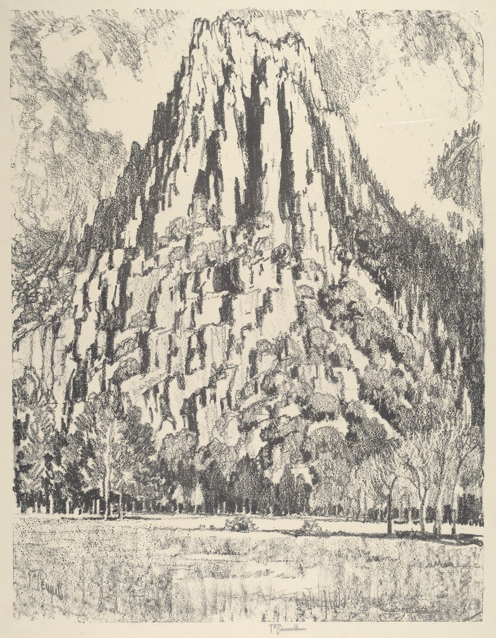 Contreforts, Yosemite, 1912 - Joseph Pennell