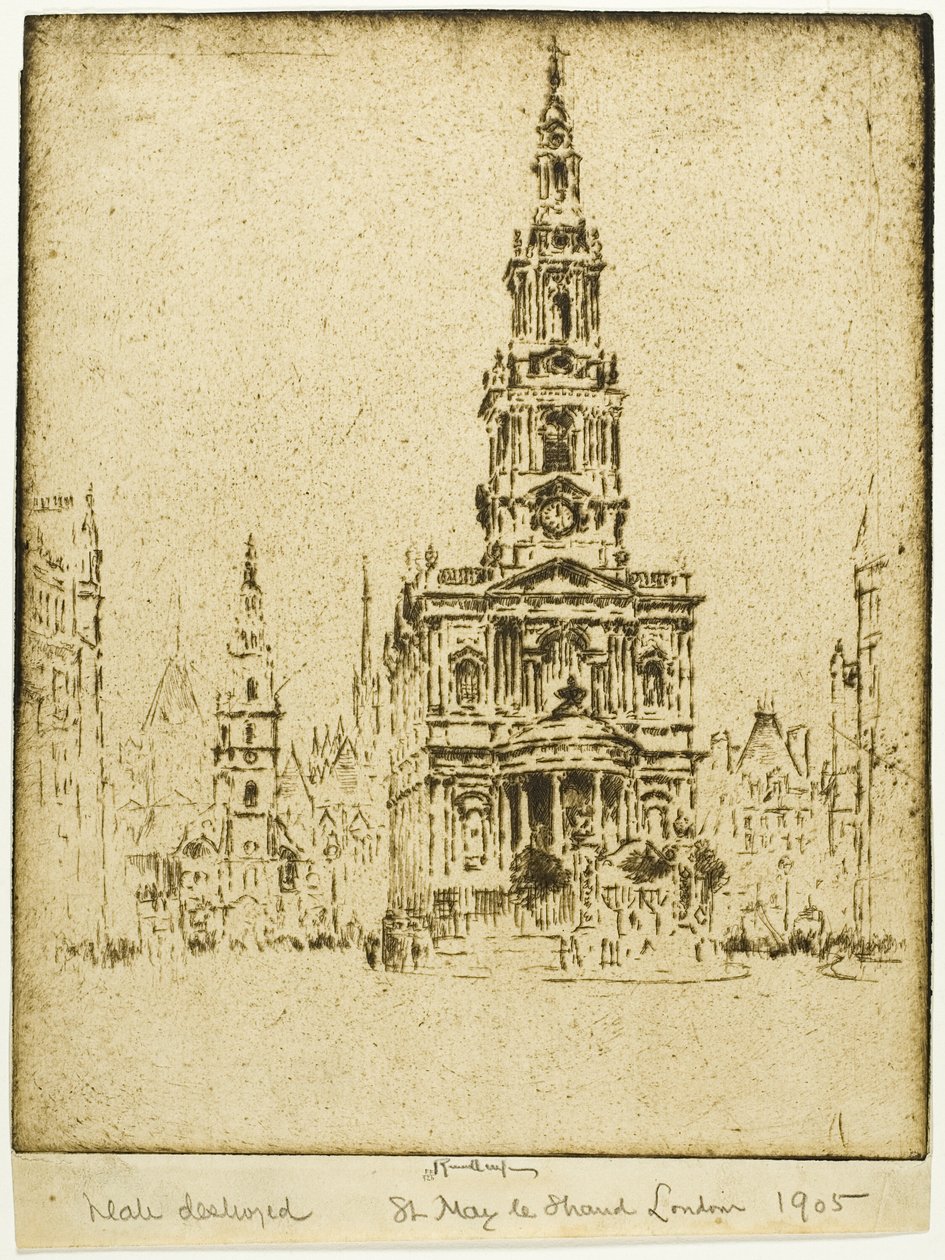 Église de Saint Mary-le-Strand - Joseph Pennell