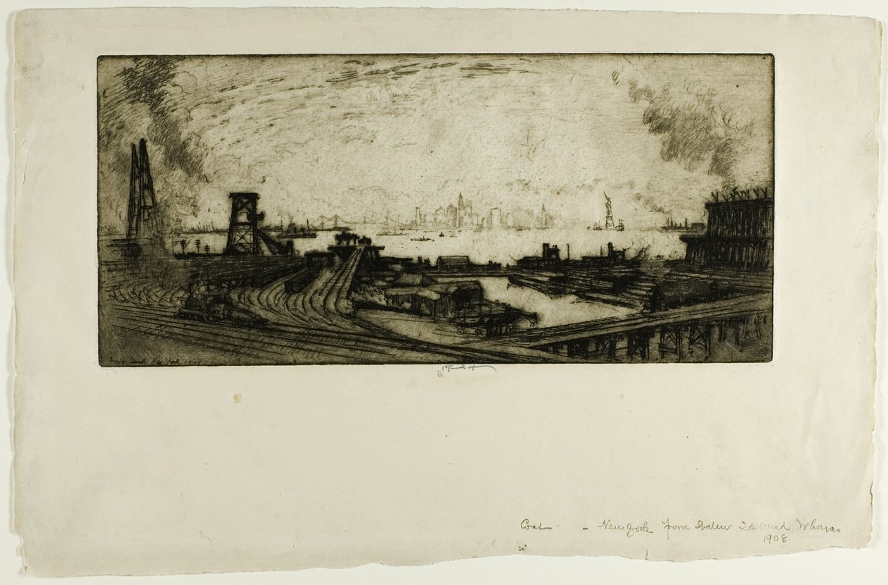 Quais de charbon, Staten Island, No. II - Joseph Pennell