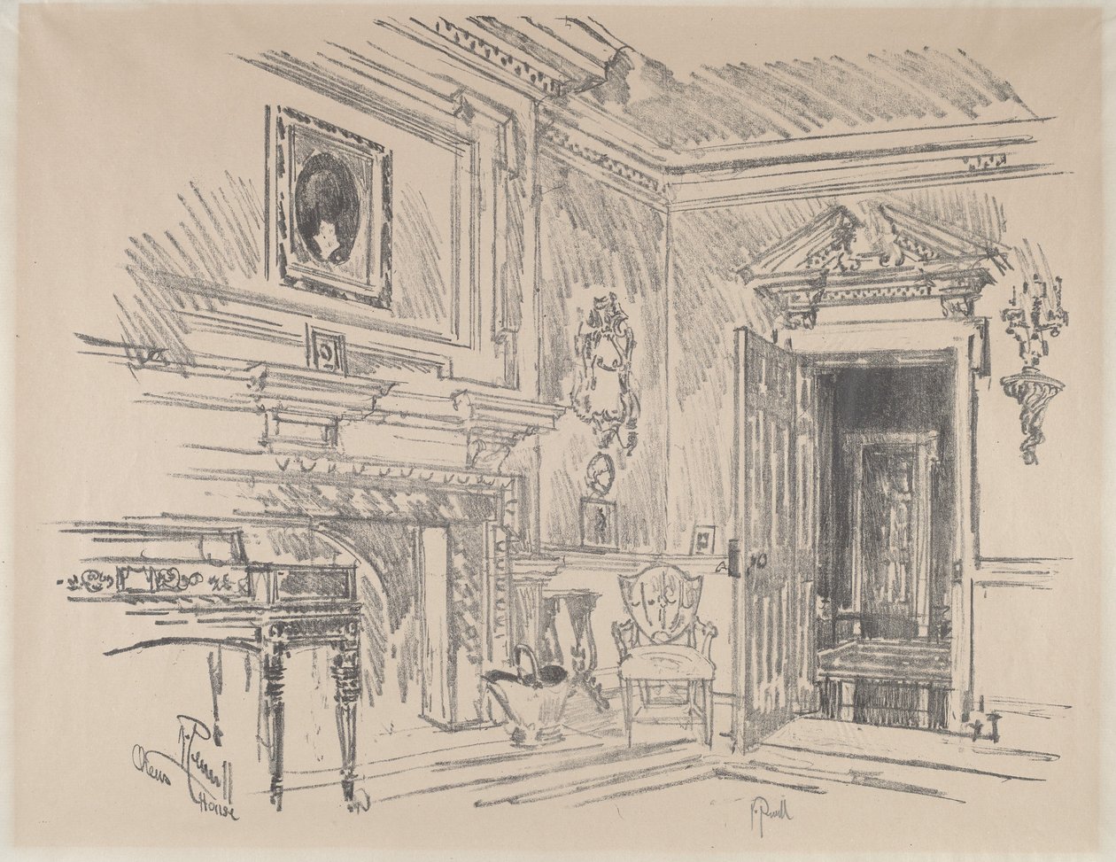 Salon à Cliveden - Joseph Pennell