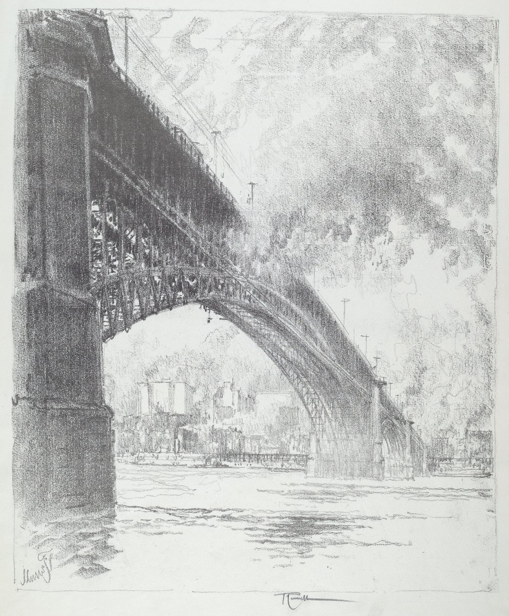 Pont Eads, St. Louis - Joseph Pennell