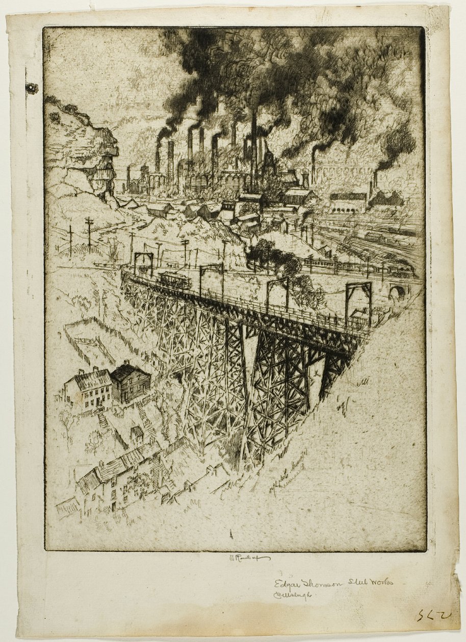 Usines Edgar Thompson, Bessemer - Joseph Pennell