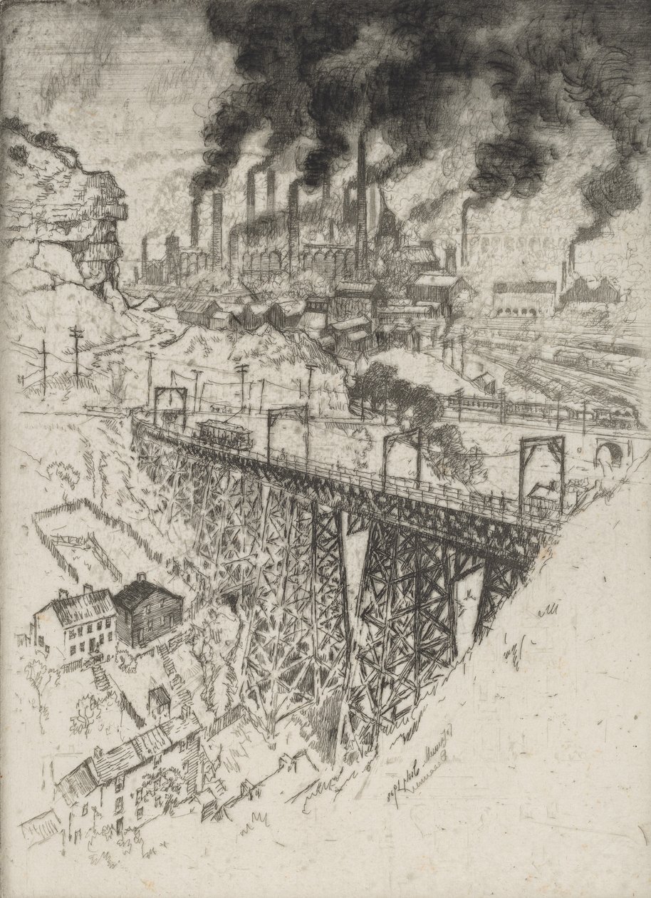 Edgar Thomson Works, Bessemer - Joseph Pennell