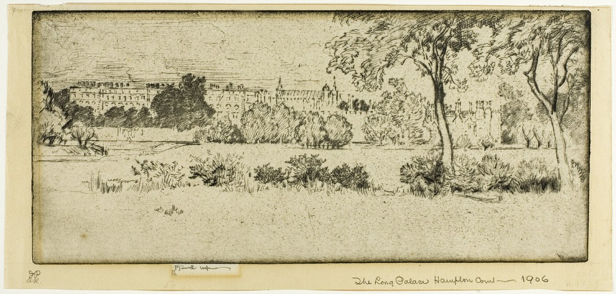 Hampton Court, le Long Palais - Joseph Pennell