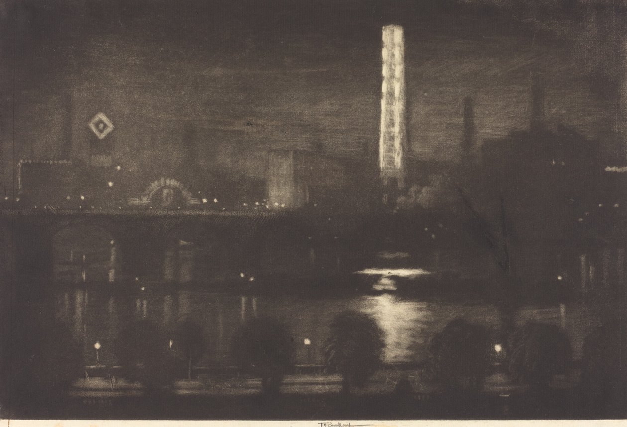 Nuit à Londres, Whisky et Thé - Joseph Pennell