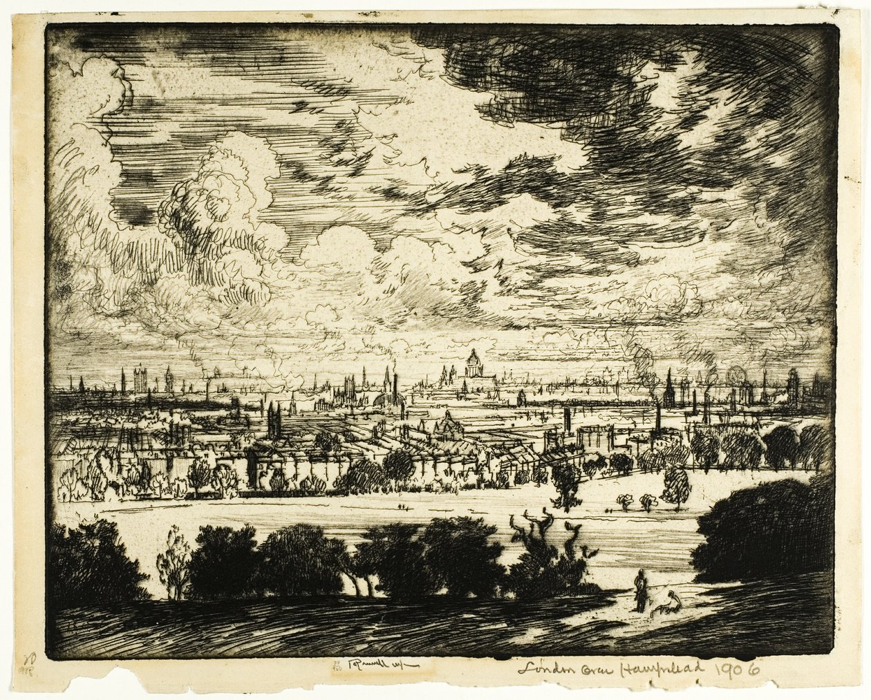 Londres sur Hampstead - Joseph Pennell