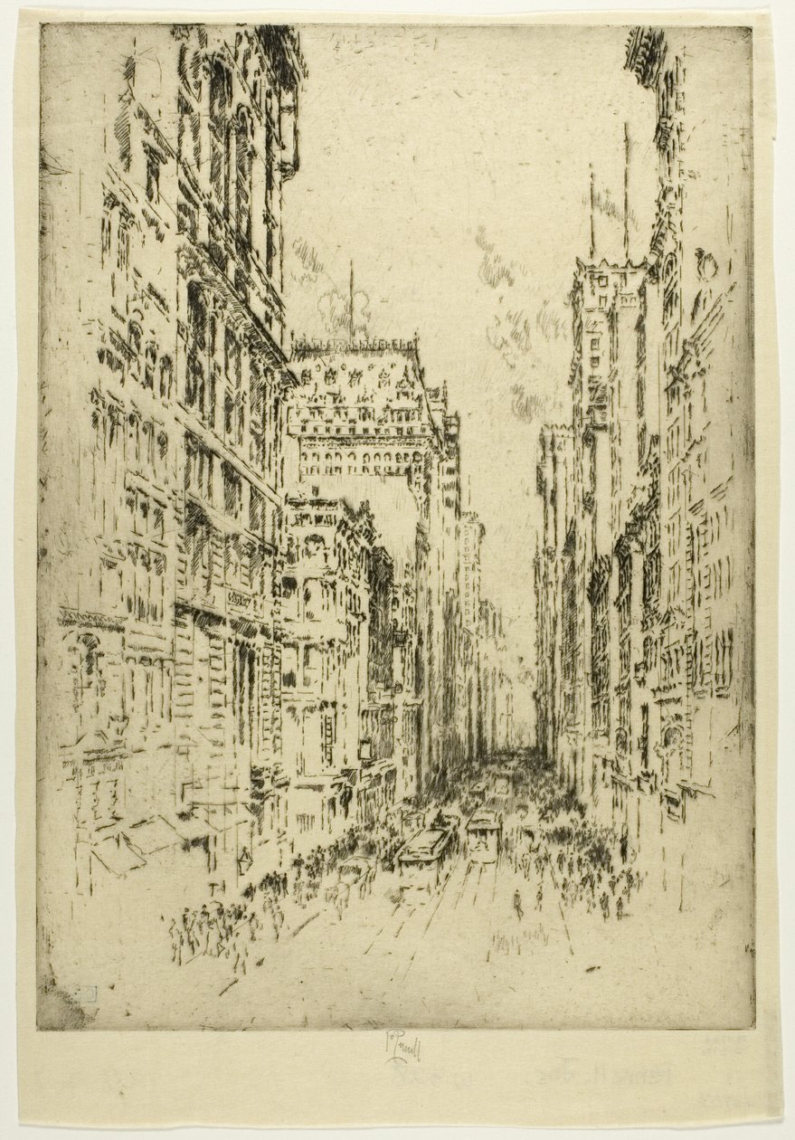 Lower Broadway - Joseph Pennell