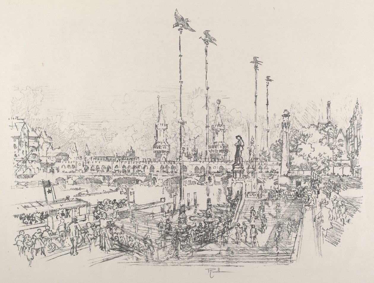 Oberbaum-Brucke, Berlin - Joseph Pennell