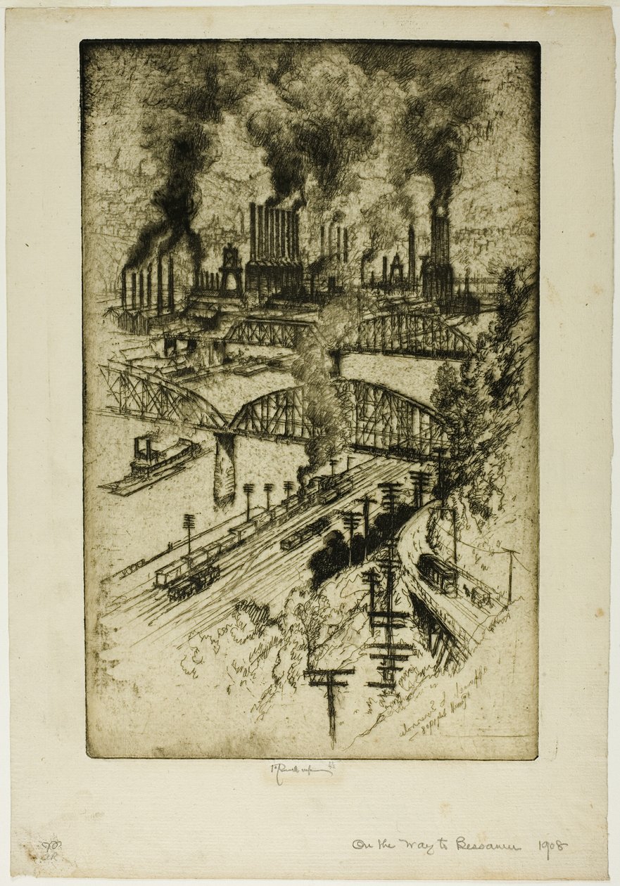 En route vers Bessemer - Joseph Pennell