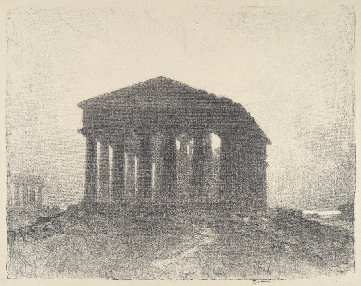 Paestum, soir - Joseph Pennell