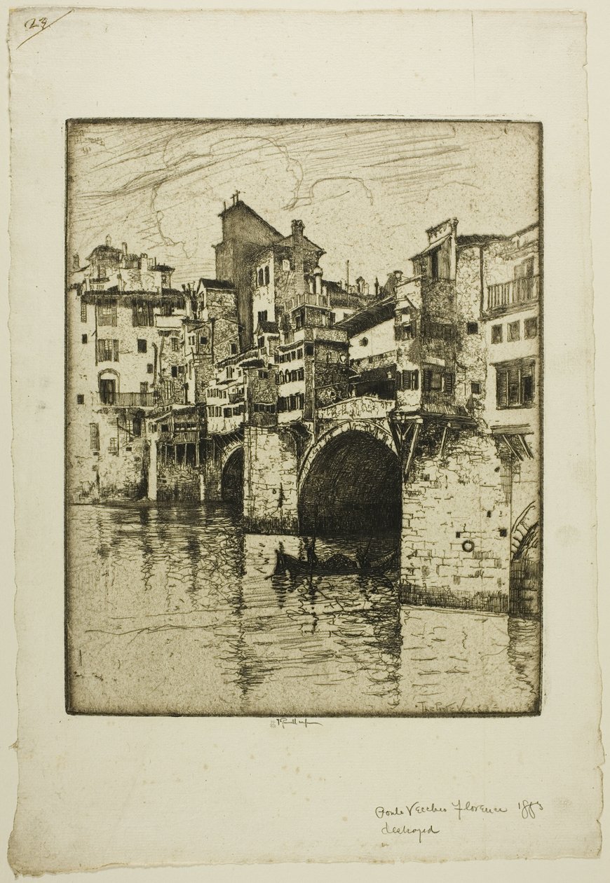 Ponte Vecchio, Florence - Joseph Pennell