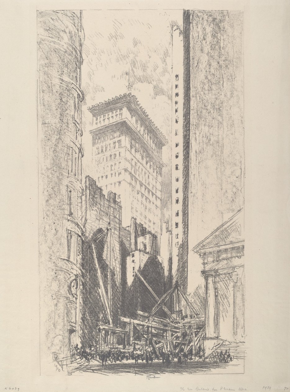 Reconstruction de Broad Street, 1910 - Joseph Pennell