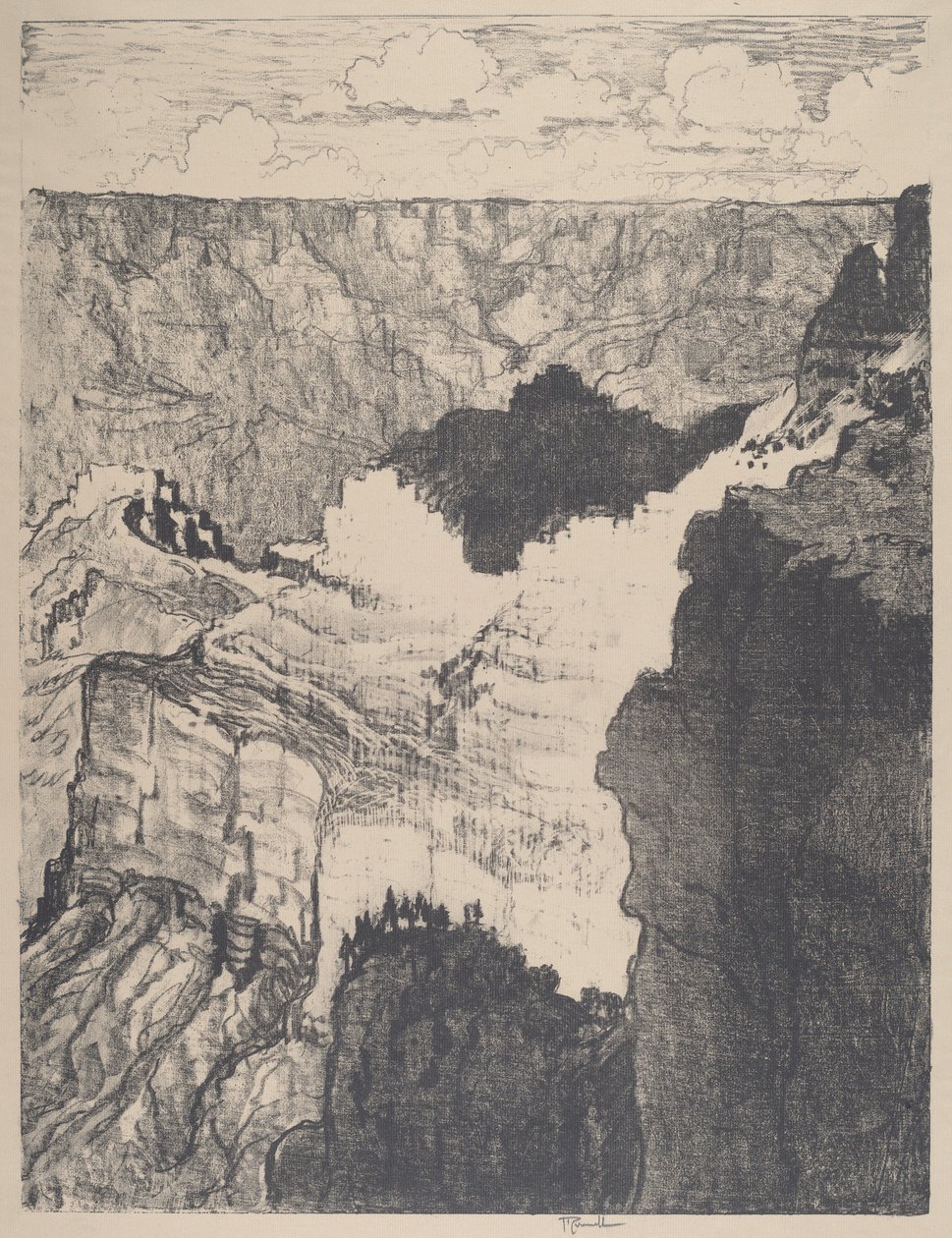 Route vers la Ville Blanche, No.I, 1912 - Joseph Pennell
