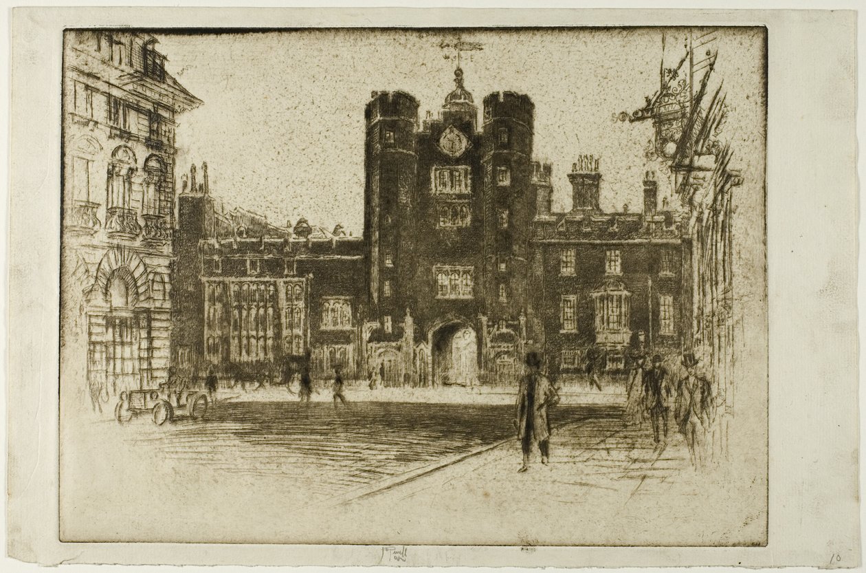 Palais de Saint-Jacques, depuis la rue Saint-Jacques - Joseph Pennell