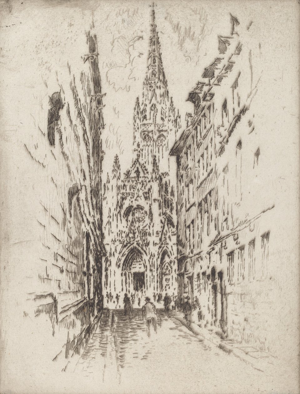 San Maclou, Rouen, 1907 - Joseph Pennell
