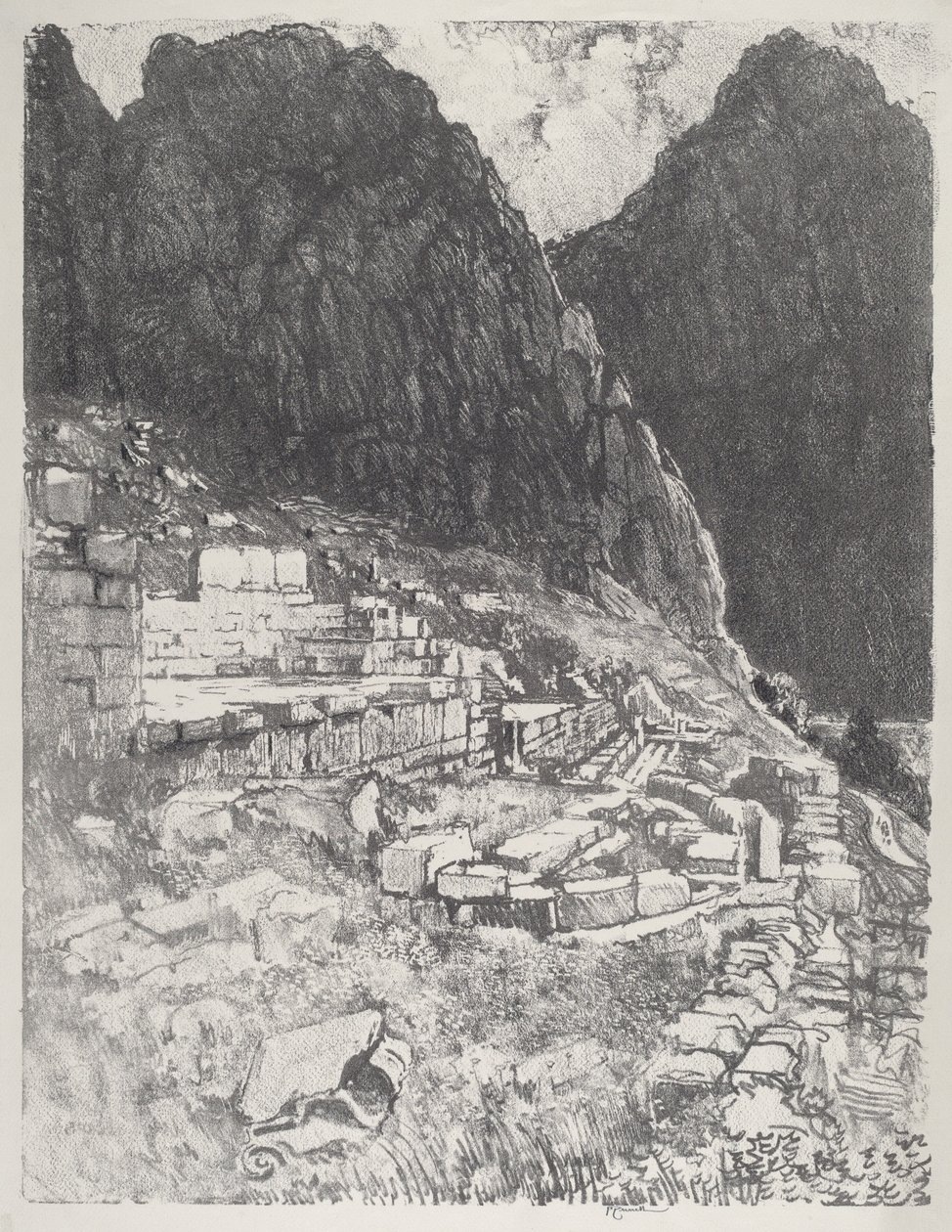 Sièges des Puissants, Delphes, 1913 - Joseph Pennell