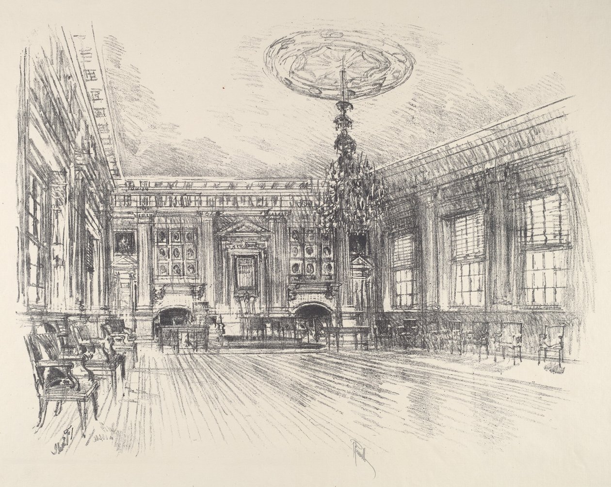 Salle des signataires, Independence Hall - Joseph Pennell