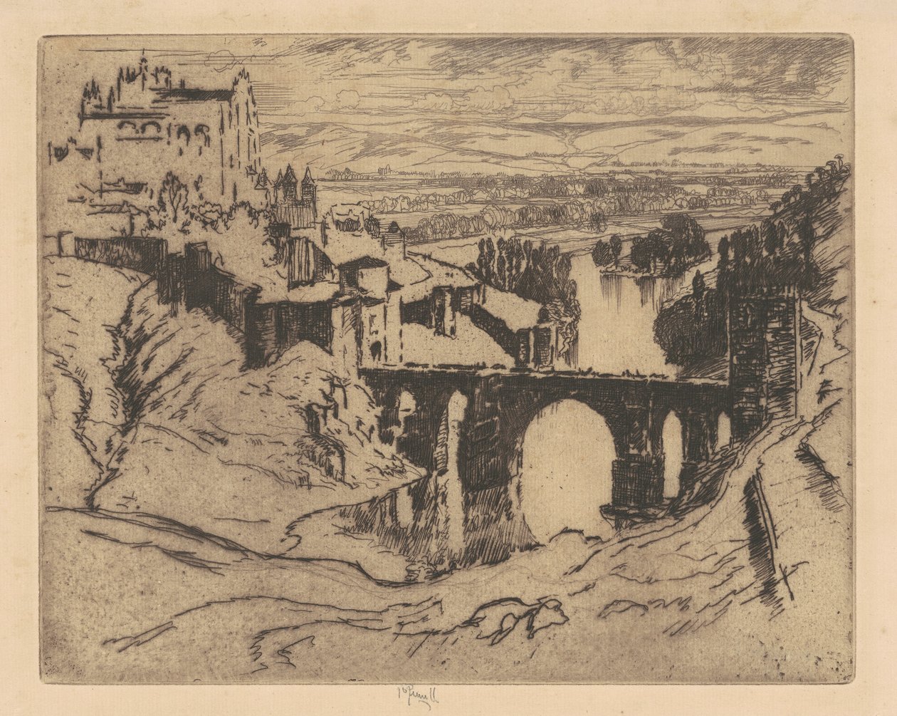 Pont Saint-Martin, Tolède - Joseph Pennell