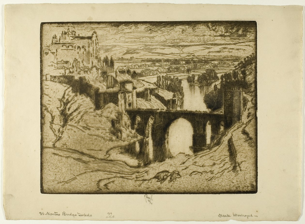 Pont Saint-Martin, Tolède - Joseph Pennell