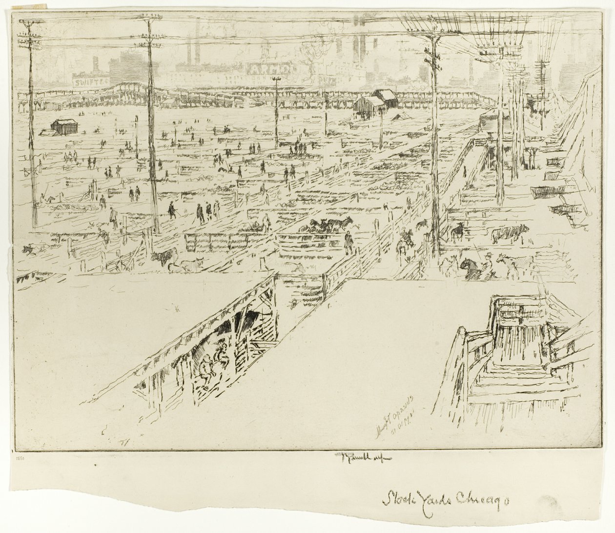 Abattoirs, Chicago - Joseph Pennell