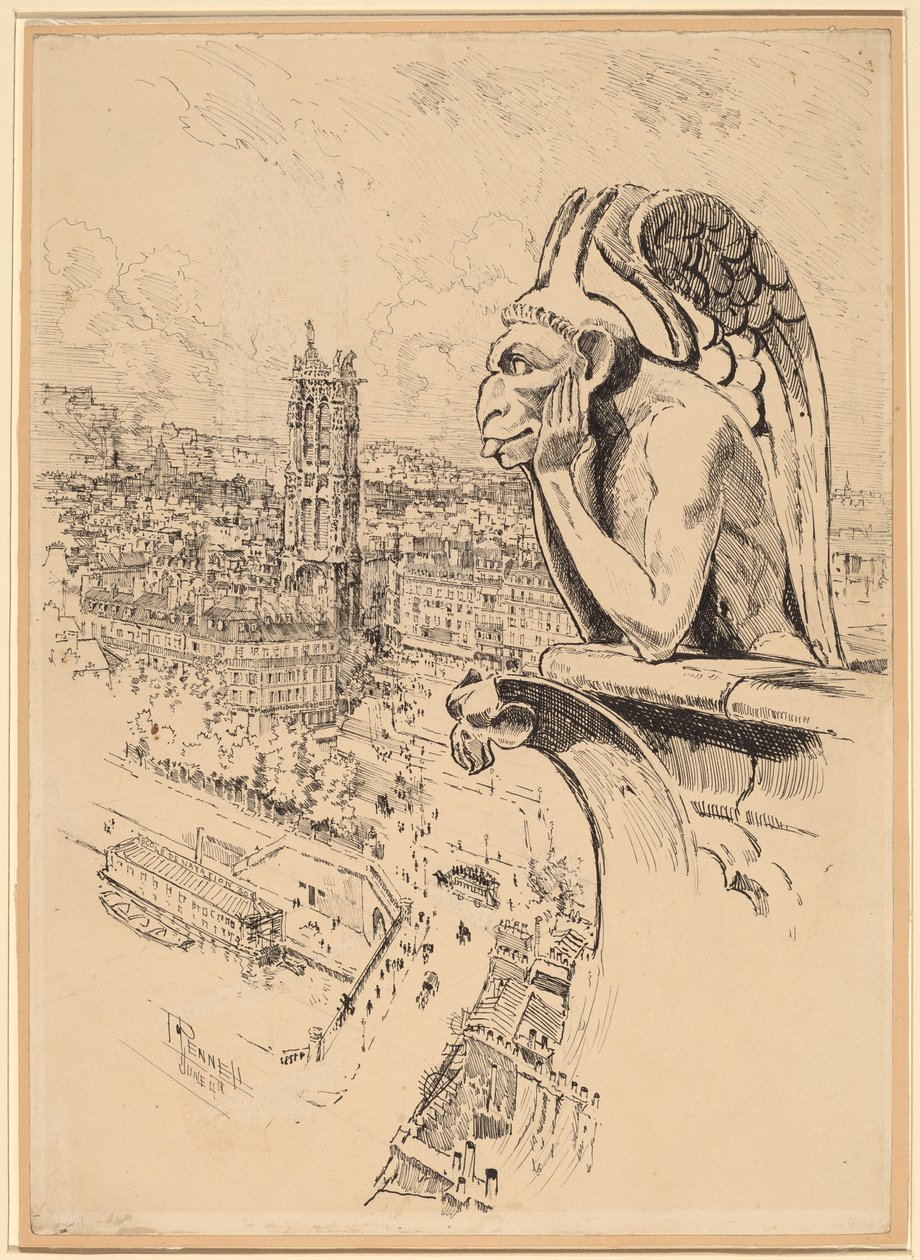 Étude pour "Le Stryge" - Joseph Pennell