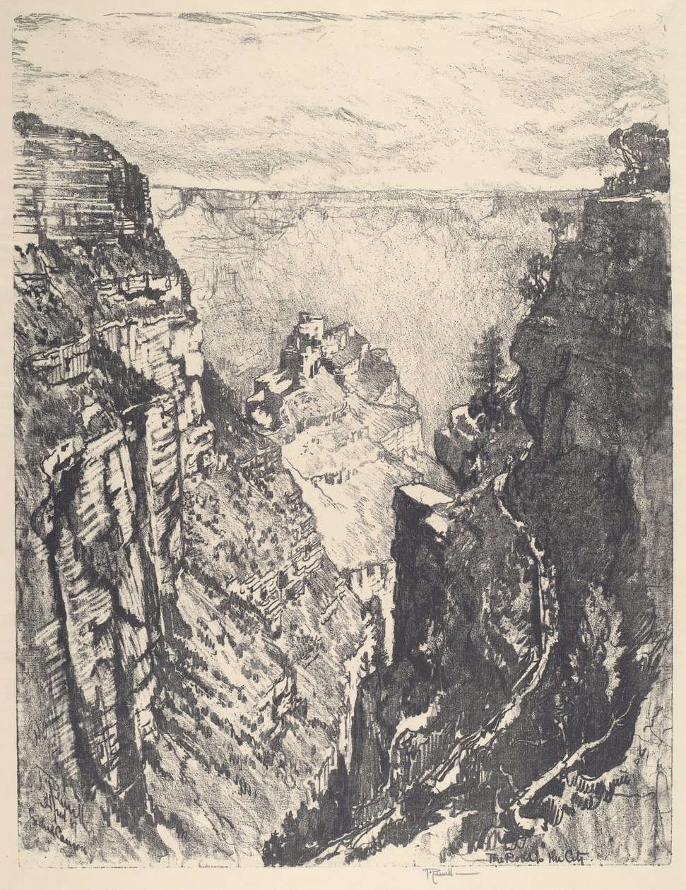 Le sentier Bright Angel, 1912 - Joseph Pennell