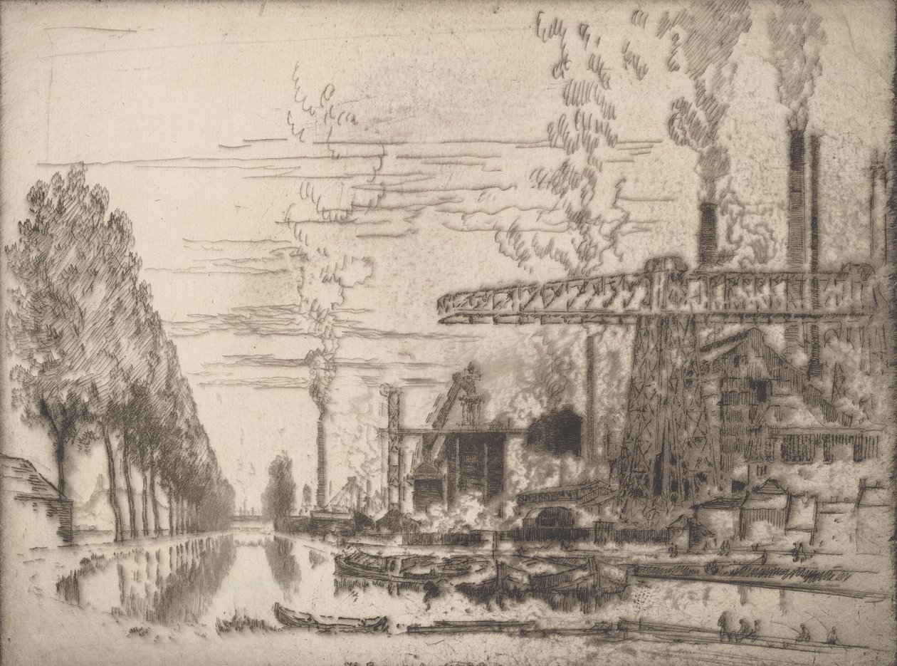 Le Canal de Bruxelles, Un Hobbema moderne, 1910 - Joseph Pennell