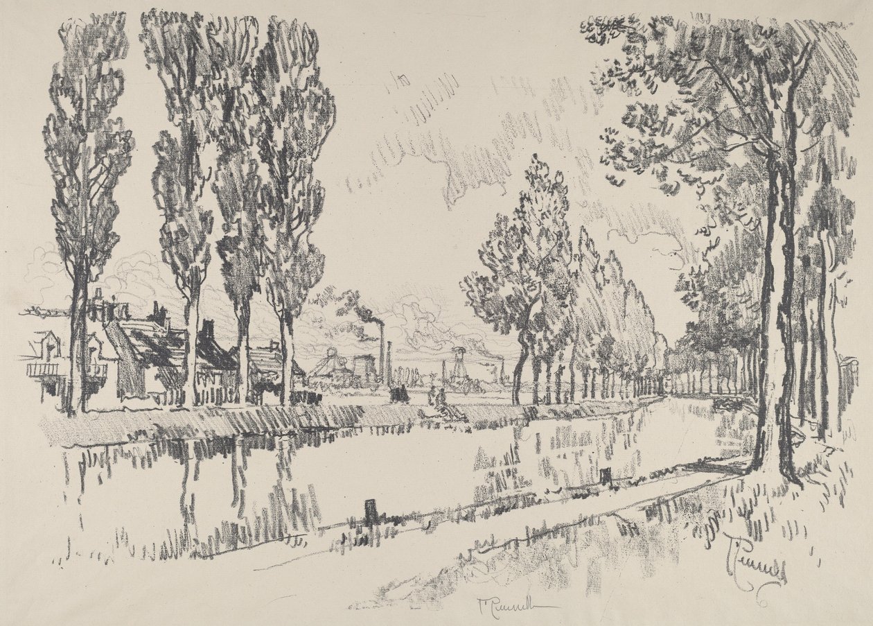 Le Canal à Blanzy, France, 1911 - Joseph Pennell