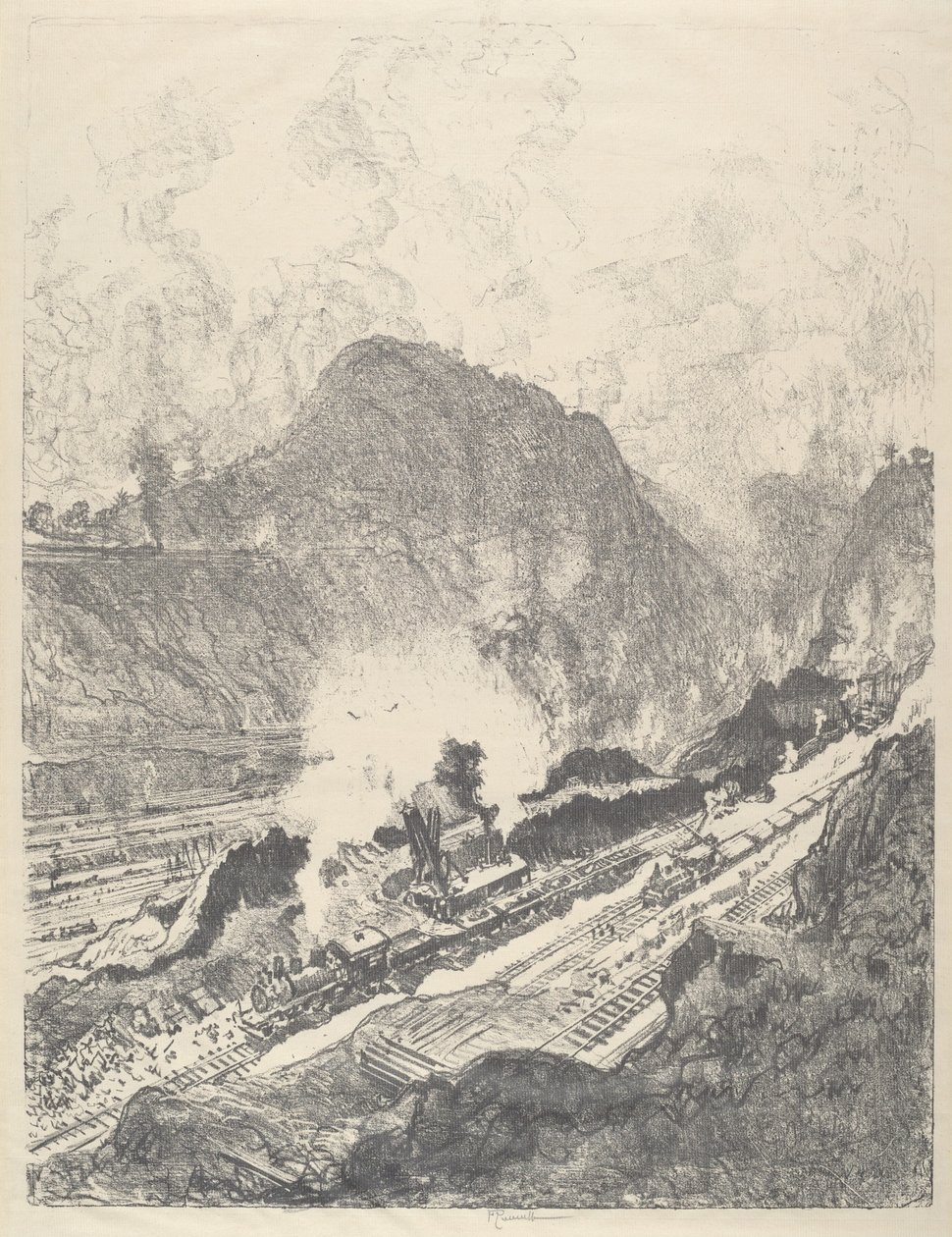 La coupe de Culebra - Joseph Pennell