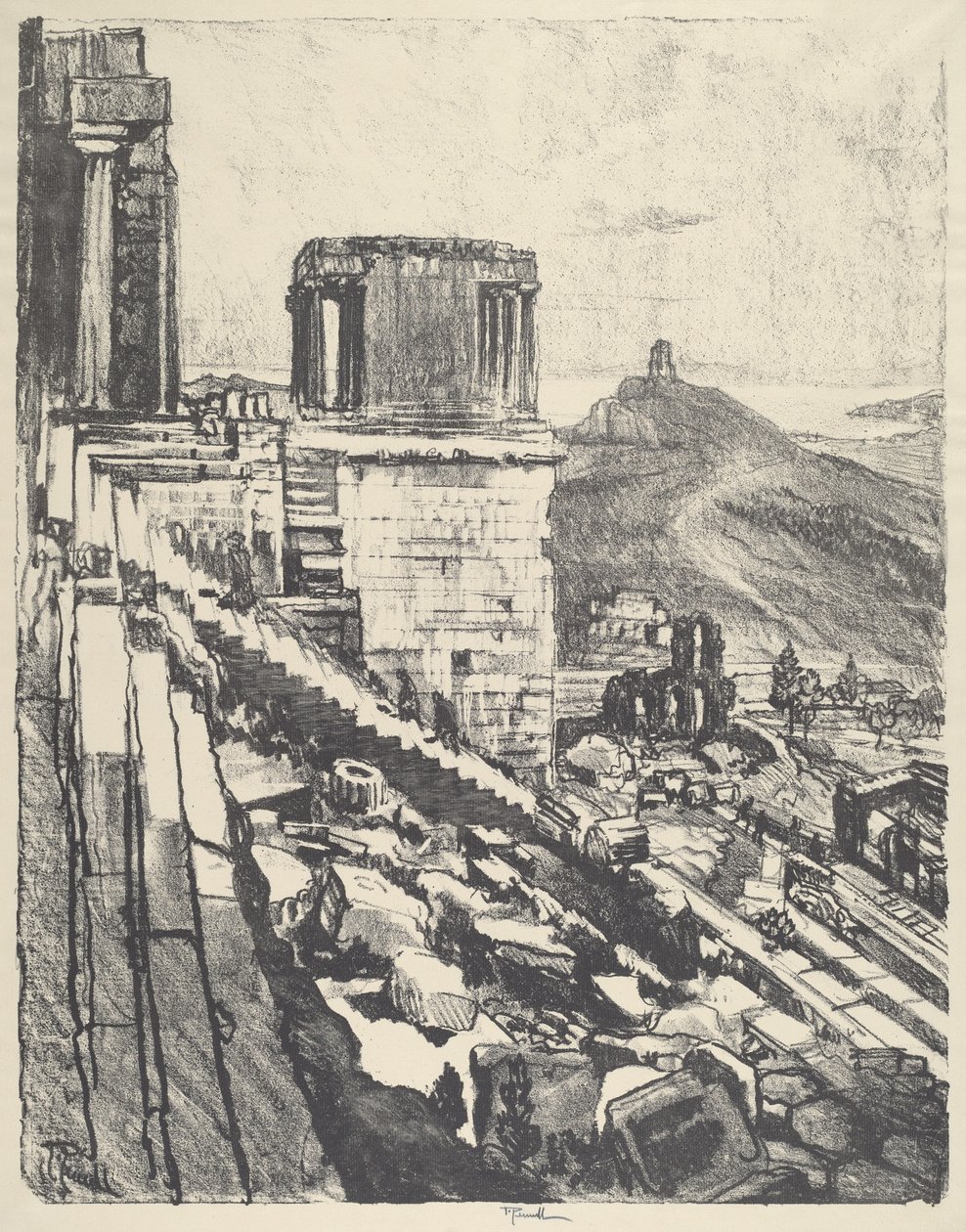 Le Temple de Nike, Athènes - Joseph Pennell