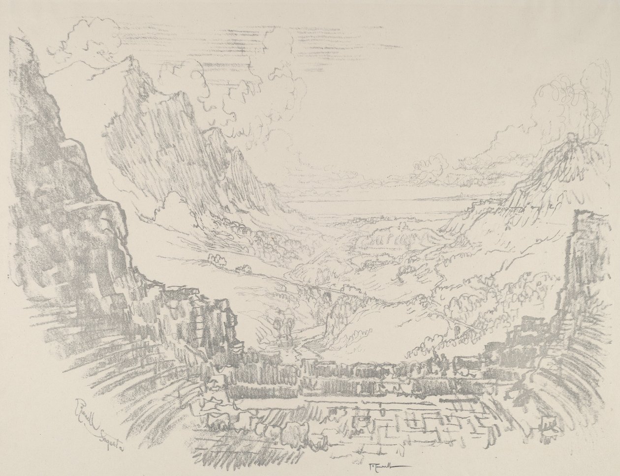 Le Théâtre, Ségeste - Joseph Pennell