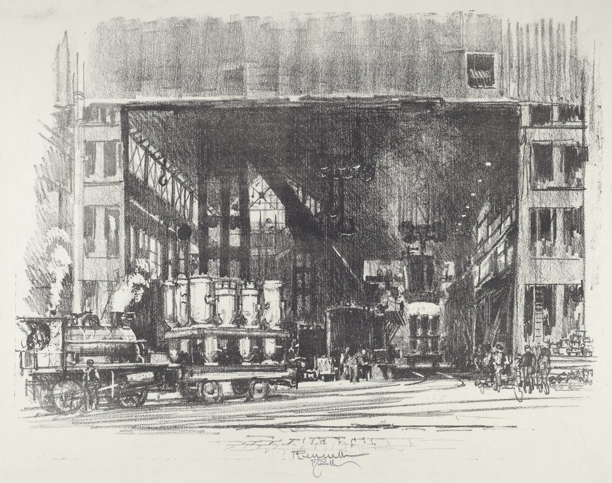 Les urnes, coulée de gros obus - Joseph Pennell