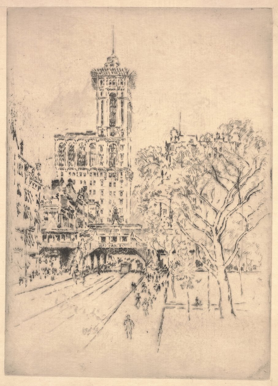 Bâtiment Times et 42e rue - Joseph Pennell