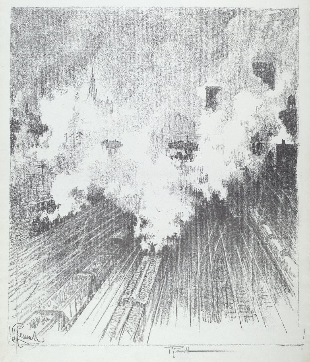 Cour de triage, St. Louis - Joseph Pennell