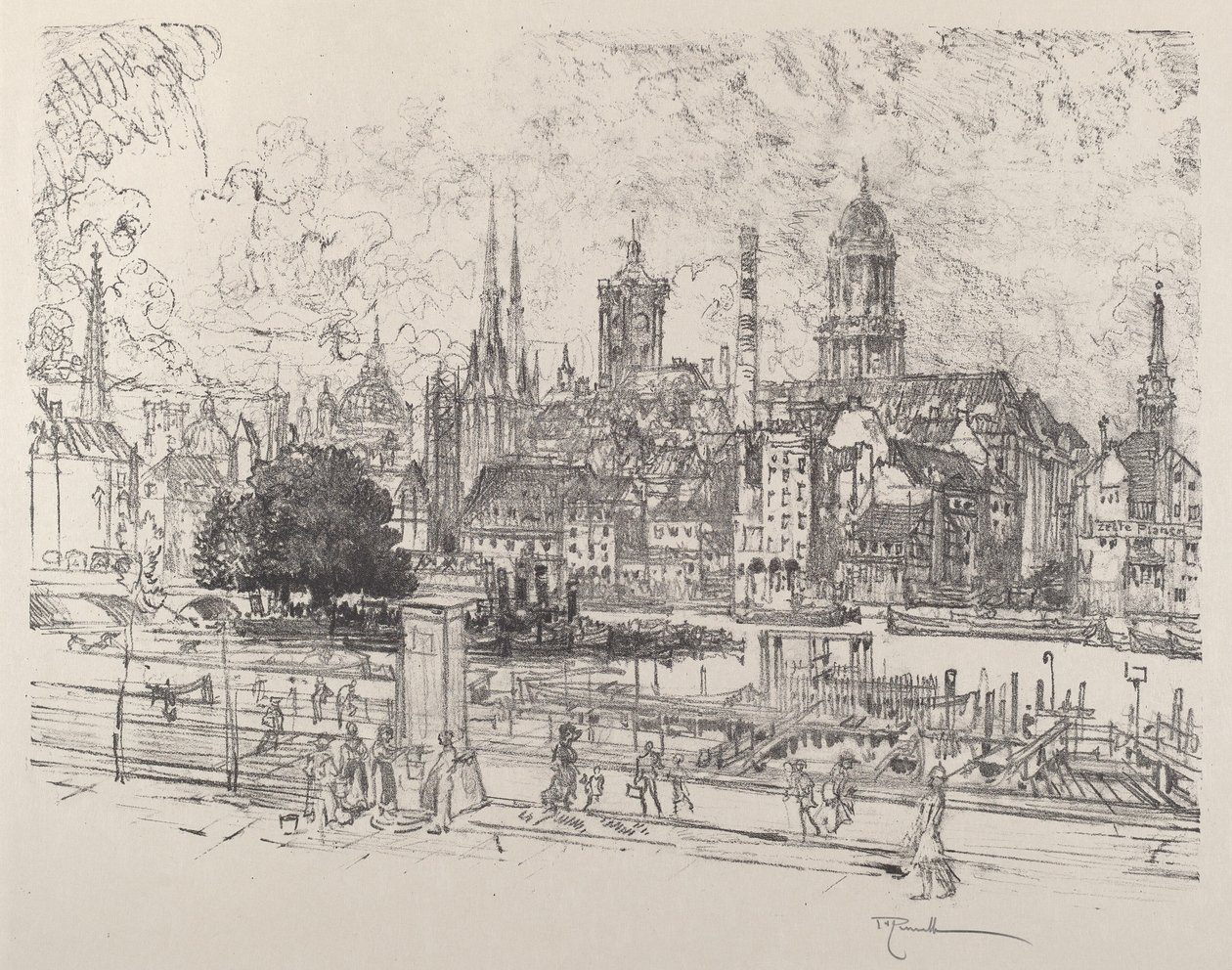 Vue sur la Spree, Berlin - Joseph Pennell
