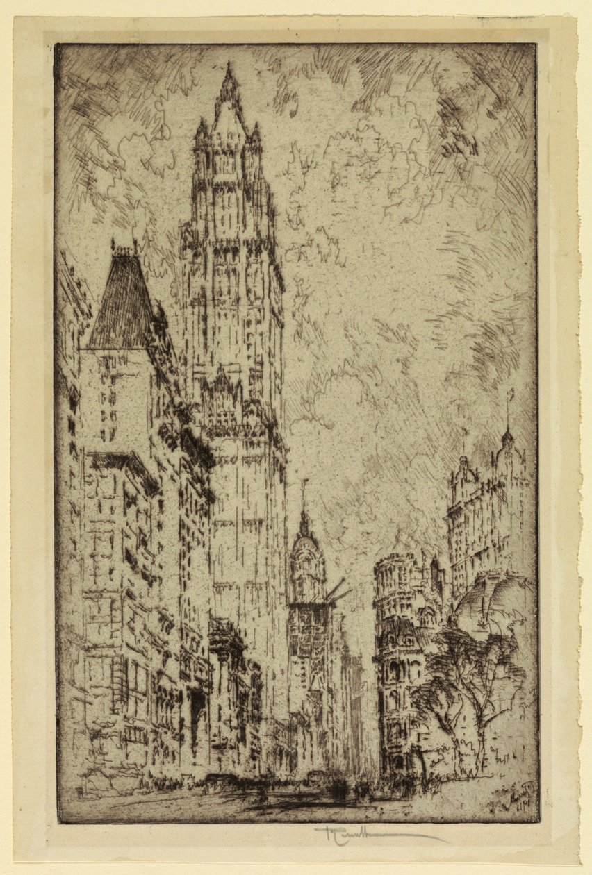 Bâtiment Woolworth, New York - Joseph Pennell