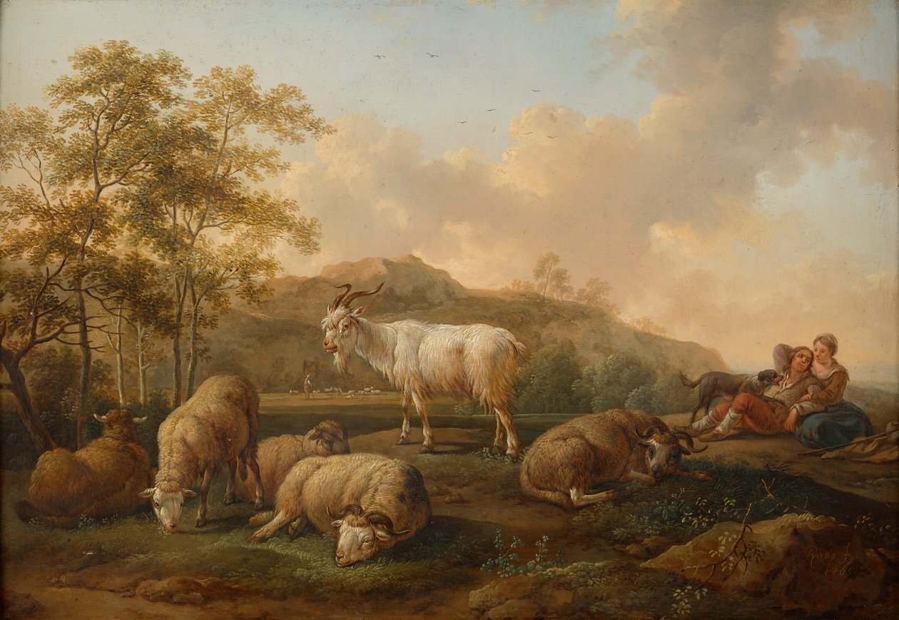 Paysage avec bétail paissant - Joseph Roos d. Ä.
