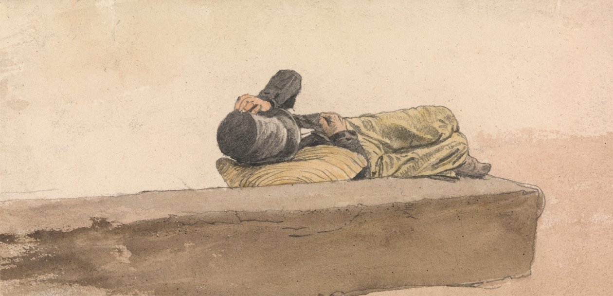 Un garçon allongé - Joseph Stannard