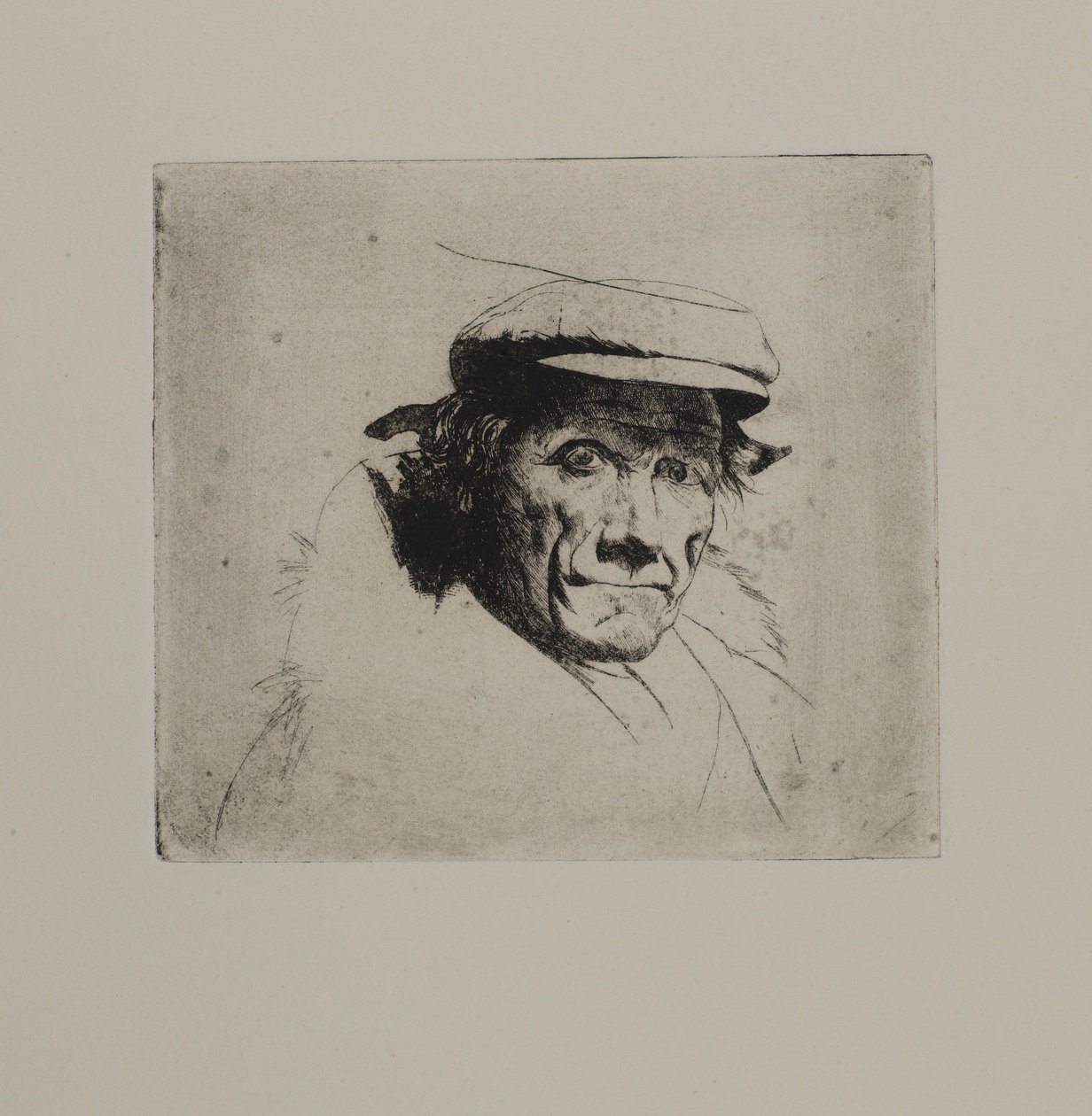 Sans titre - Homme avec une casquette et un col de fourrure - Joseph Stella